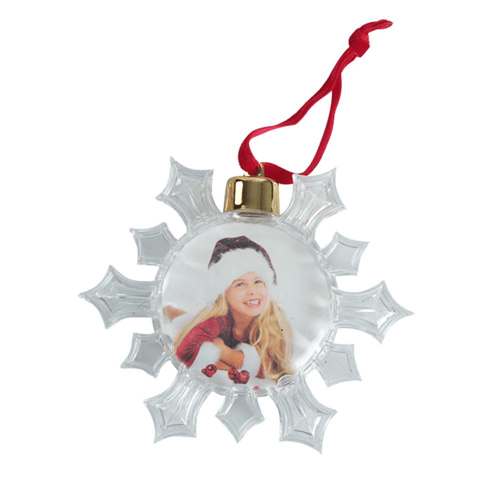 Christmas Tree Hanging Ball Decoration Star Shape Round Photo Ball DIY Valentine's Day Xmas Party Store Home Window Ornament