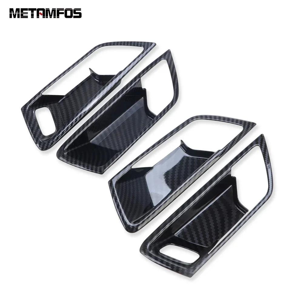 Interior Door Handle Bowl Cover Trim Sticker For Ford Kuga Escape 2024 Carbon Fiber Accessories Car Styling