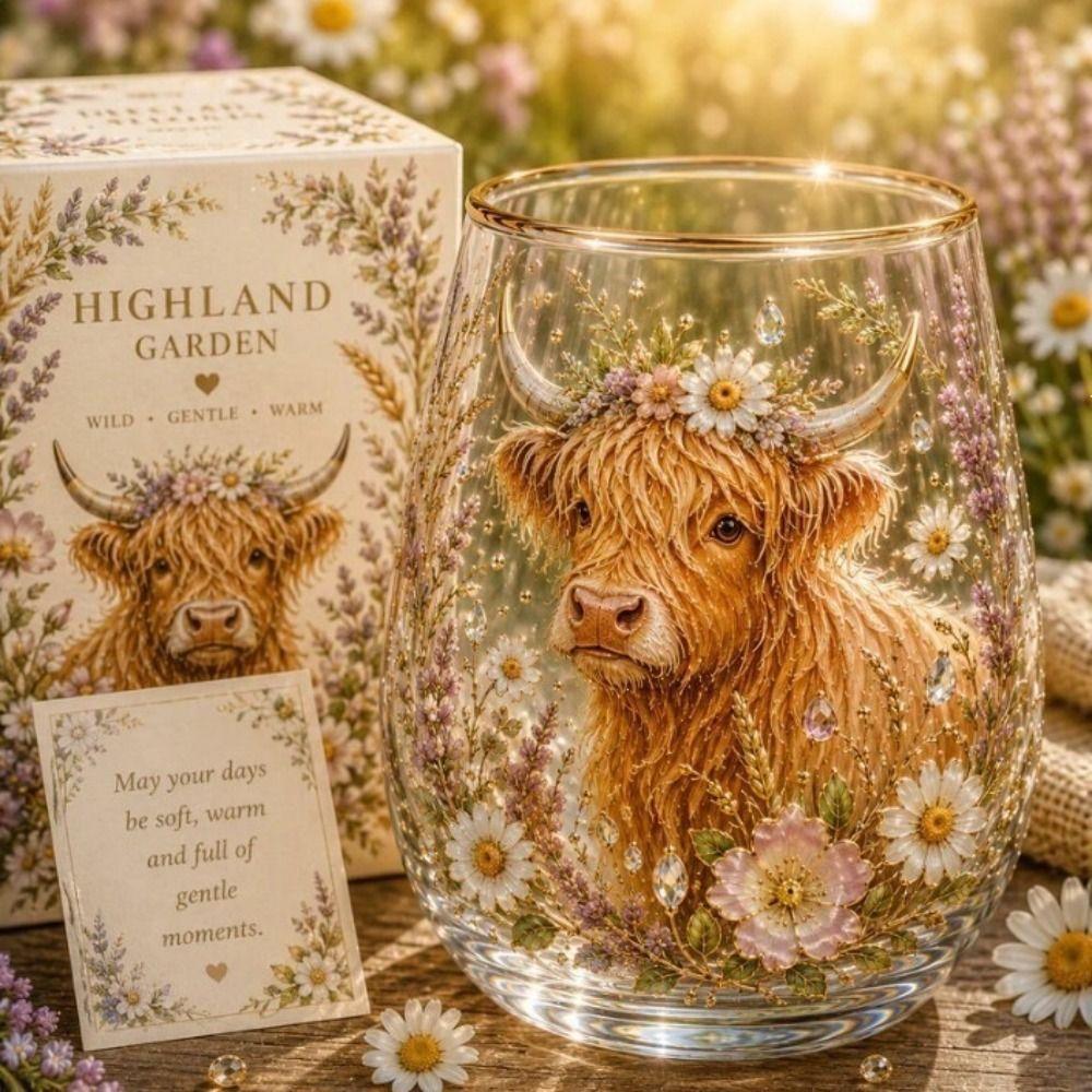 Transparent Embossed Glass Cup Bee Bird Pattern Mug Multi-Purpose Clear Milk Cup Gifts
