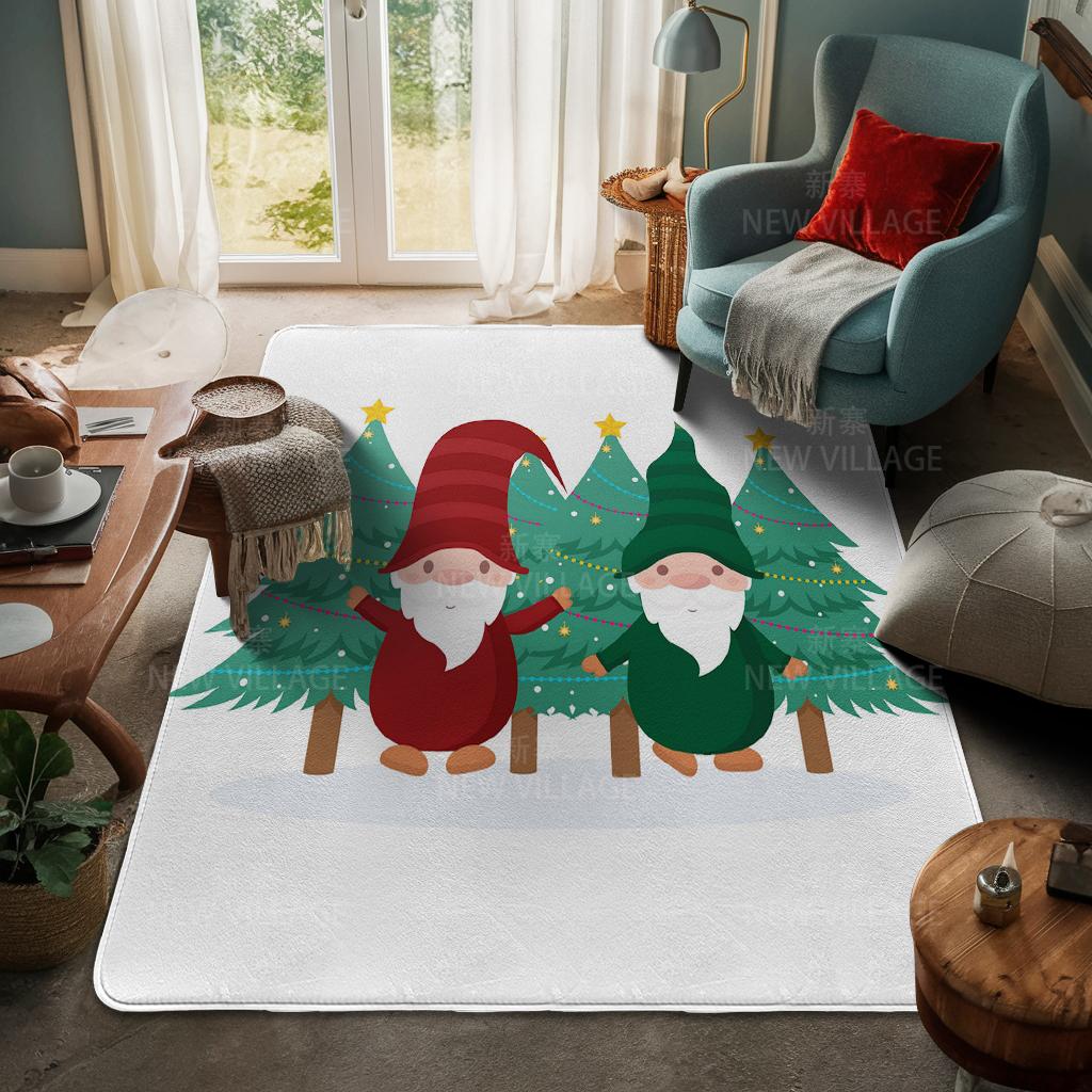 Ковер у входа в дом Домашний коврик у двери Гостиная Ванная Комната Ноги ванная комната Нескользящие коврики с водопоглощением для ванной Счастливого Рождества зима