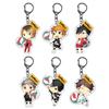 Haikyuu Hinata Syouyou Cosplay Props Key Chain Acrylic Figure Keyring Keychain Keyholder Bags Decorate Gift