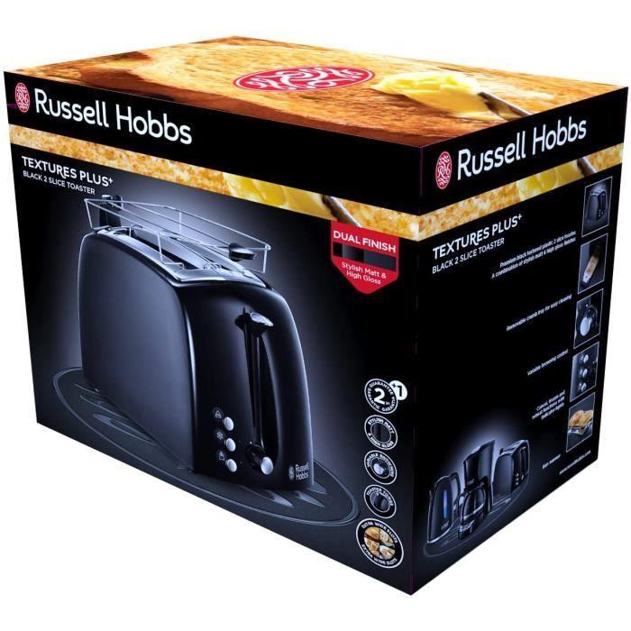 Russell Hobbs Toaster Grille-Pain Fentes Larges - Noir 22601-56 Texture