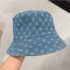 Autumn and Winter Hat Women's Retro Denim Bucket Hat Love Washbasin Hat Fashion Versatile Bucket Hat