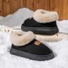 Plush Shoes Autumn and Winter Platform Bag Heel Cotton Shoes Pregnant Women Plush Warm Indoor Home Cotton Slippers