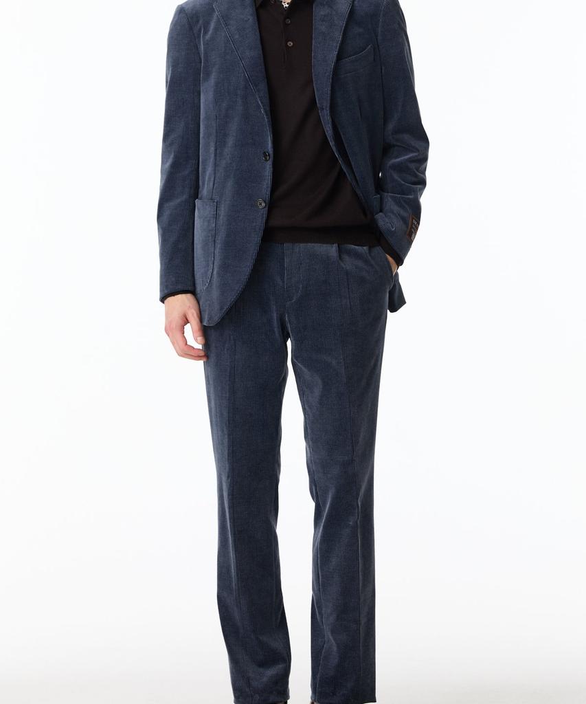 Man On The Boon [Drago] Notched Lapel Corduroy Single Jacket_Blue 4714351013