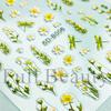 Nail Art Stickers Ins Relief Three-dimensional 5D Summer Oil Painting Small Flower Flower Adhesive Nail Stickers