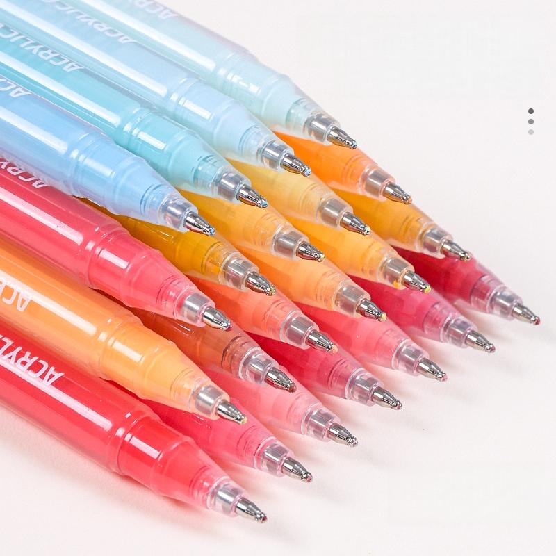 6 шт. Акриловые маркеры Гелевые чернила Винтажный маркер Лайнер 1,0 мм Тонкий наконечник DIY Крафт Живопись Рисование Канцелярские товары Подарок