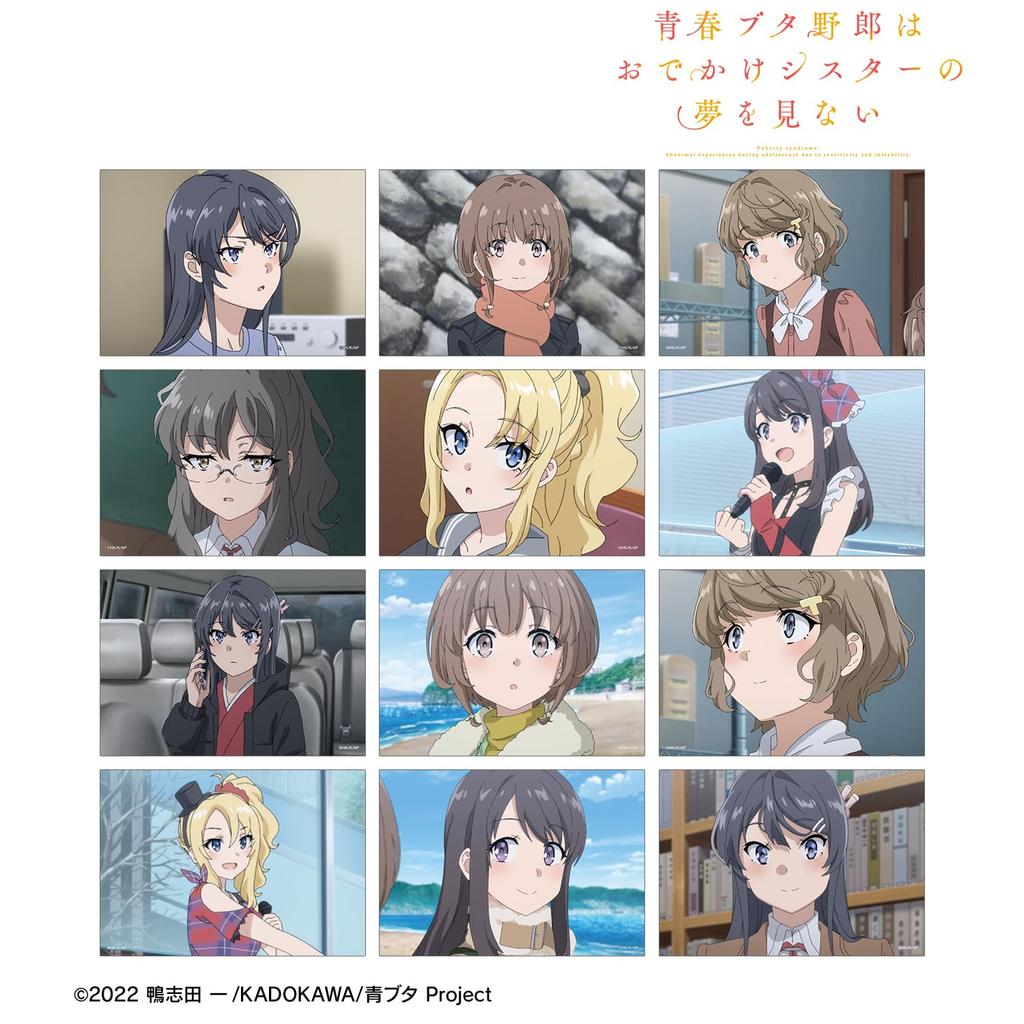 Негодник не мечтает о девушке, которая видит сны, Коллекционный набор бромидов со сценами, 12 штук