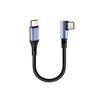 Короткий мужской USB C кабель для зарядки с угловым коннектором 90 градусов, 6A, быстрая зарядка, поддержка передачи данных для ноутбуков, телефонов