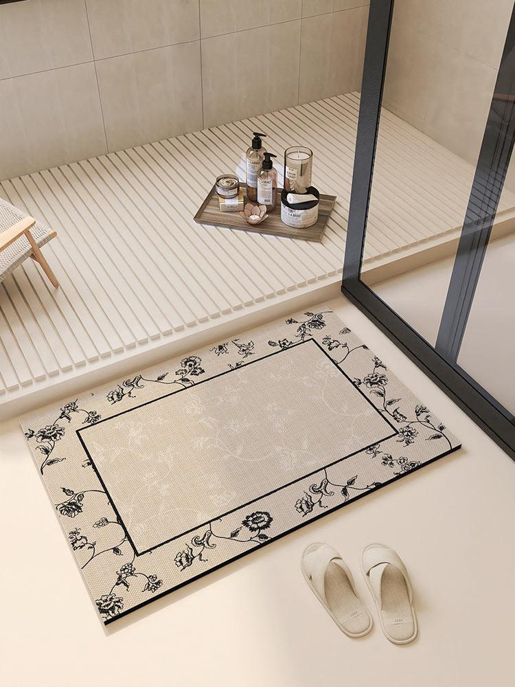 Коврик для ванной Ins Коврик для ванной комнаты Впитывающий противоскользящий коврик для душа Быстросохнущий коврик для пола Туалетный коврик Коврик для двери Моющийся