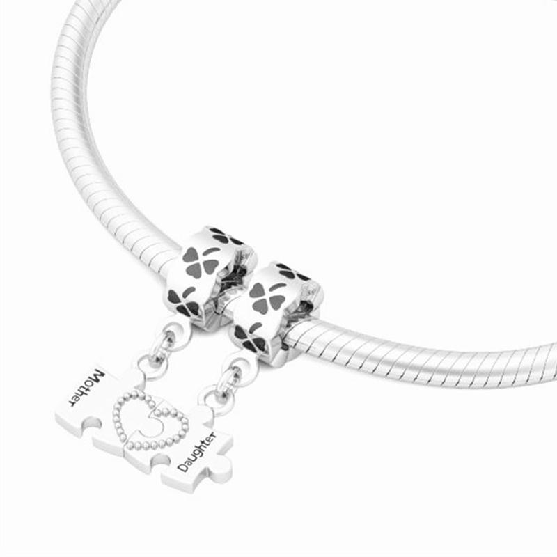 2023 New Mother And Daughter Fasion Bead Fit Original Fasions Charms Silver 925 Bracelet Necklace Diy Trinket Jewelry