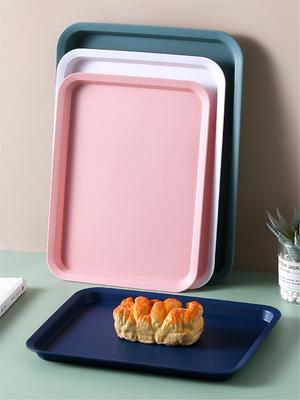 Nordic Пластиковый Поднос Для Чая Фруктов Десерта Прямоугольная Кухонная Еда Торт Тарелка Посуда Столовый Органайзер Обеденный