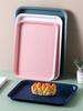 Nordic Plastic Tea Fruit Dessert Serving Tray Rectangular Kitchen Food Cake Plate Dinnerware Table Dining Organizer