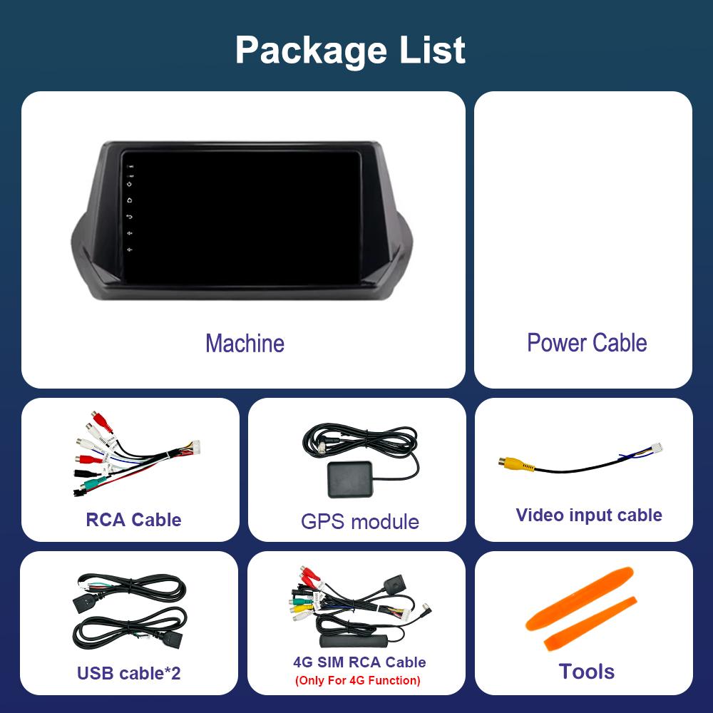 DSP Stereo Car Radio Multimedia player for Peugeot 2008 208 2019 - 2022 Navi GPS QLED Touch Screen WiFi Android 14 Bluetooth