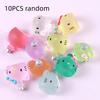 10/50PCS Resin Miniature Cute 3D Matte Luminous Cartoon Small Bottle Handmade DIY Decorative Material