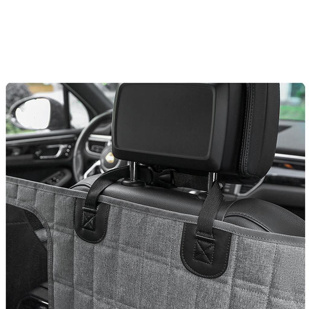 Pet Cat Car Seat Cover Protector Waterproof Scratchproof Car Dog Backseat Cover Mat for Cars SUVs Grey