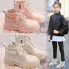 Girls Princess Short Boots Children's Fashion Martin Boots 2025 Autumn New Girls Foreign Style Single Boots Medium and Older Children's Leather Boots