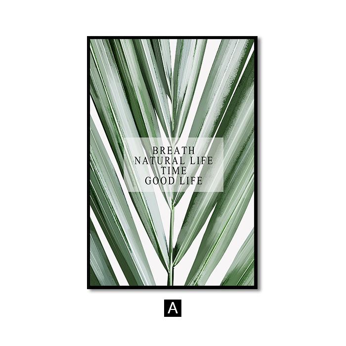Скандинавские украшения, зеленые растения, листья, холст, плакат, цитаты, настенная живопись, принт, декоративные картины для гостиной, домашний декор