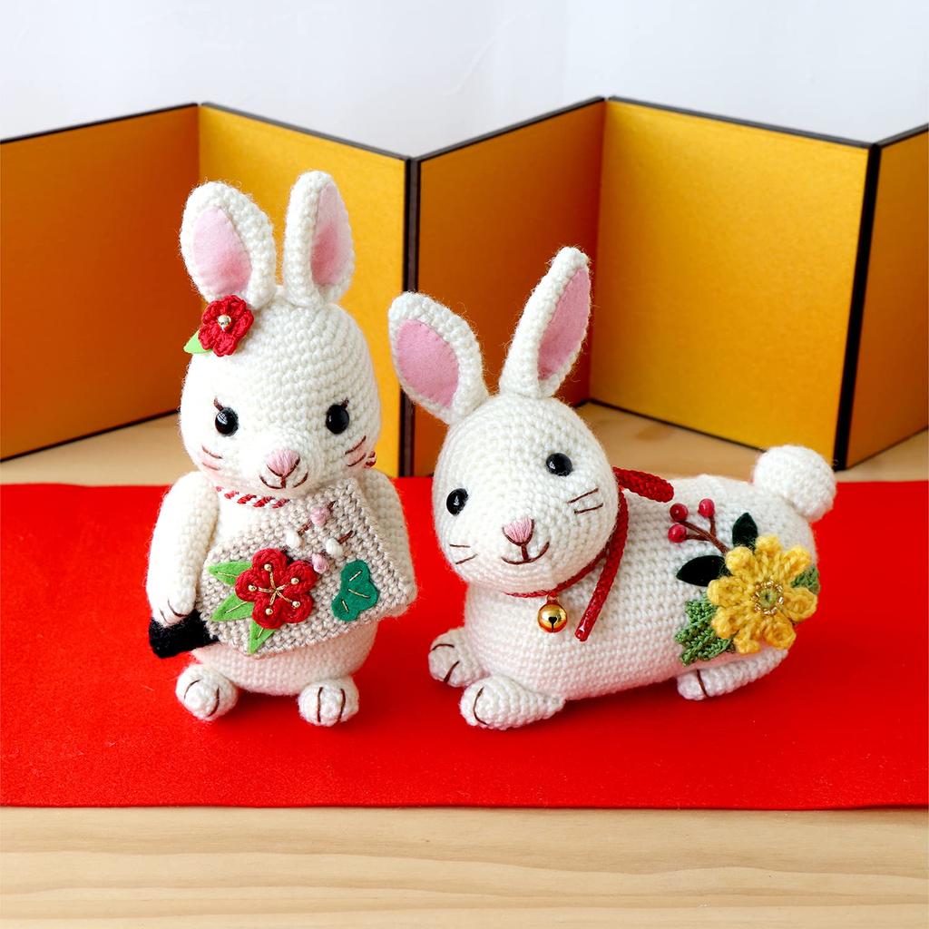 Olympus Thread Zodiac Amigurumi Kit Hagoita Bunny MK-92