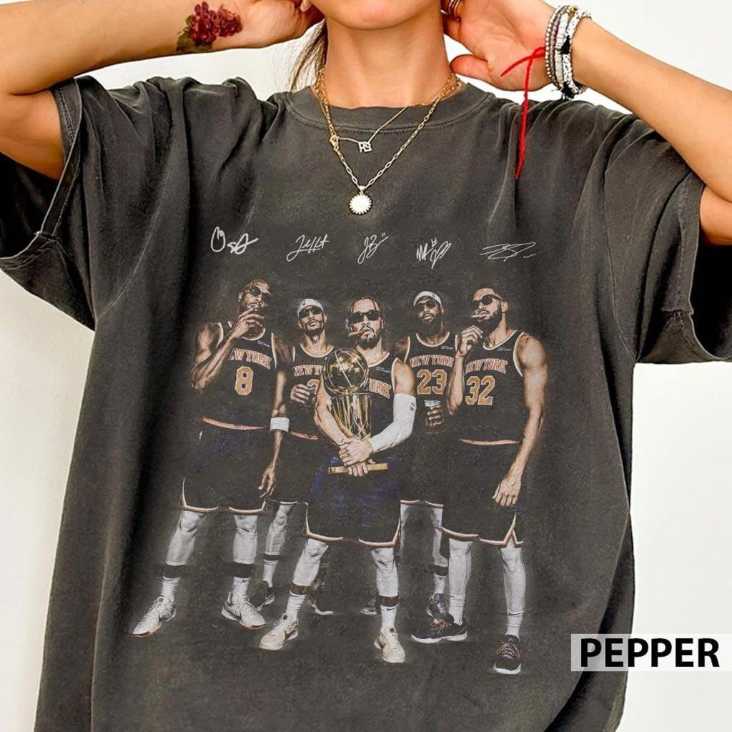 Retro 90s Jalen Brunson Anunoby KAT Josh Hart Robinson Comfort Colors Shirt, New York Champs Basketball Shirt