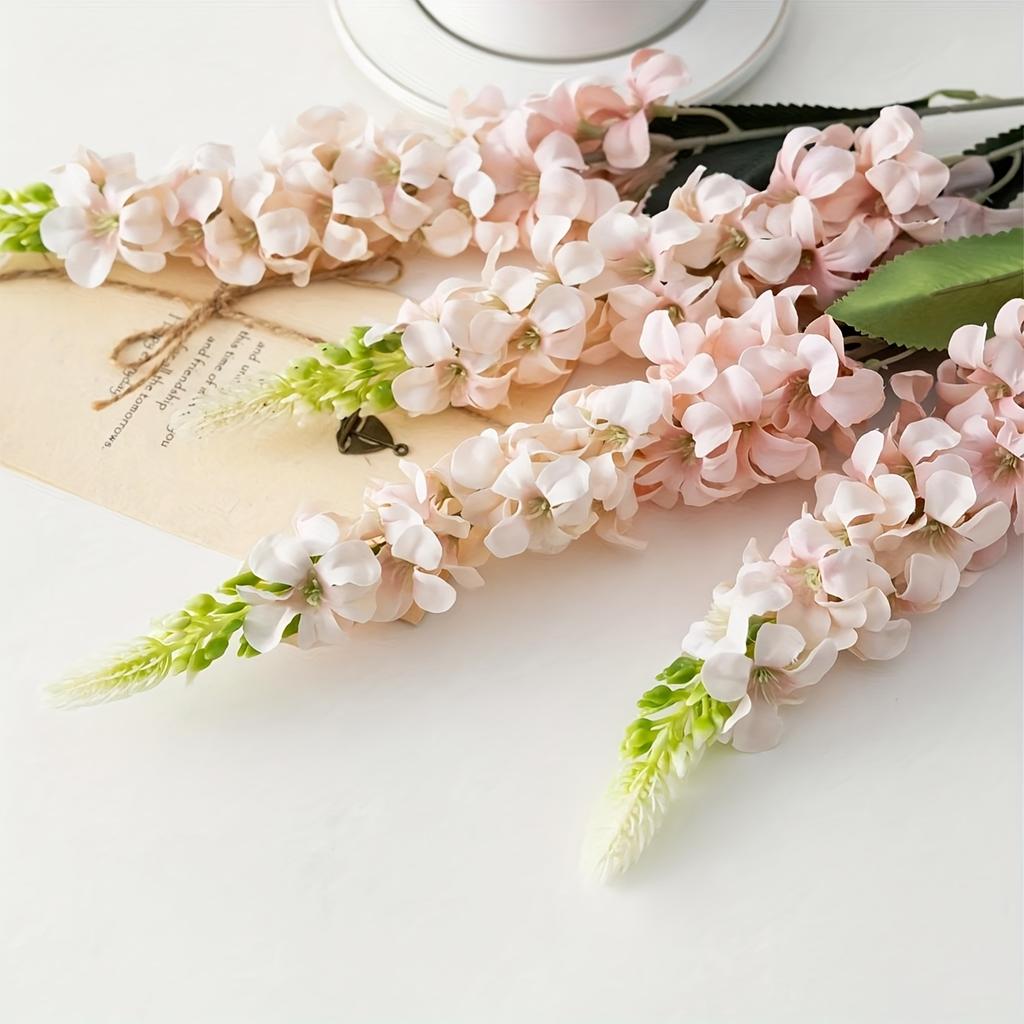 3 шт. искусственных цветов на длинном стебле, 73 см, шелковые цветы дельфиниума для домашнего декора, для улицы, для цветочных композиций, для свадебного украшения