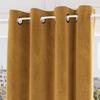 VELVET Ochre Velvet Eyelet Curtain, by Soleil D'ocre