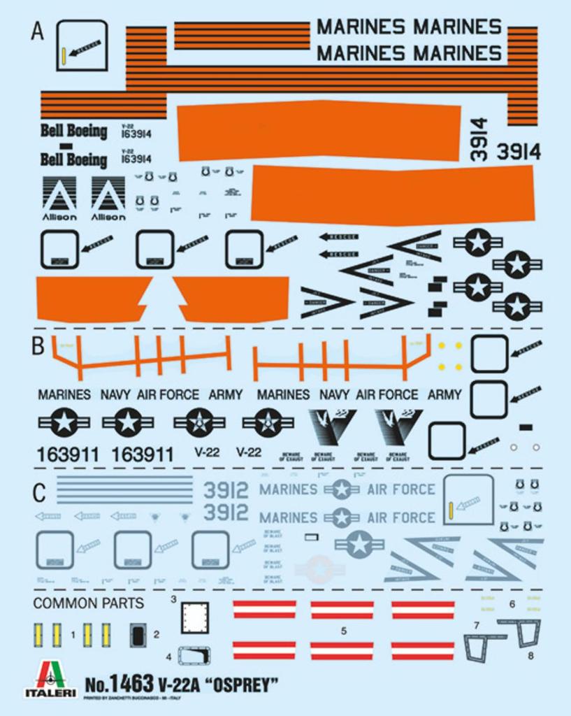 Platz Italeri Американский самолет Osprey Пластиковая модель IT1463 1/72 V-22A (Самолет)