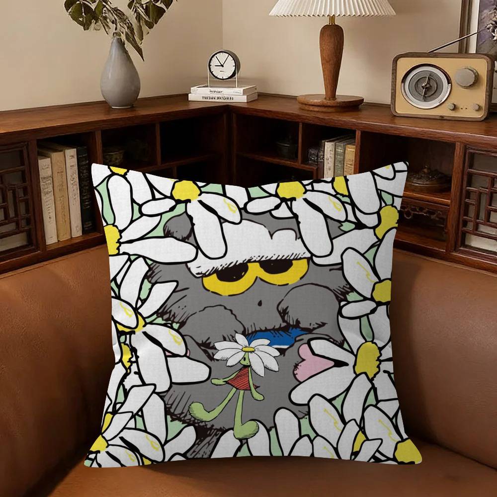 Cushion Cover 30X50 Polyester Sofa Cushions Decorative Throw Pillows Home Decoration Pillowcover Cloud Cat Z-Zoa Cartoon