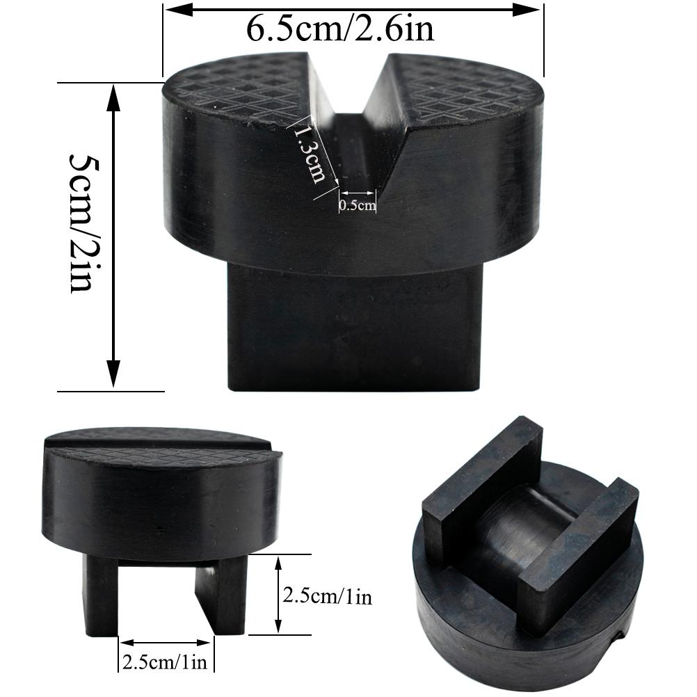 Rubber Car Axle Jack Stand Pad Slot Support Floor Lifting Slotted Frame Rail Protector Guard Pinch Weld Protector Rubber Heavy Duty For 2 or 3 Tonne
