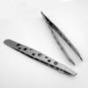 Eyelash Extension Applicator Hair Removal Eyebrow Tweezers Clip Stainless Steel Slant Tip