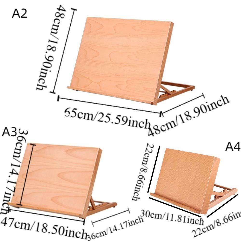 Многофункциональный настольный мольберт из бука, регулируемый мольберт для эскизов, мольберт для живописи, живопись