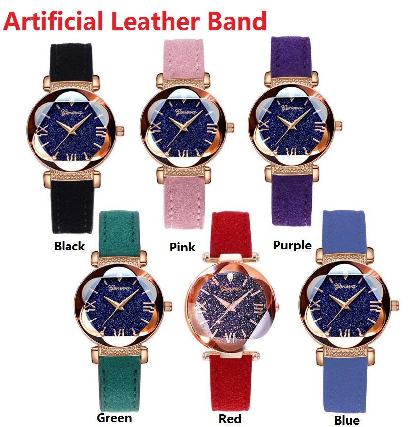 Fashionable Womens Bracelet Watch With Timeless Starry Sky Design And Alloy Case
