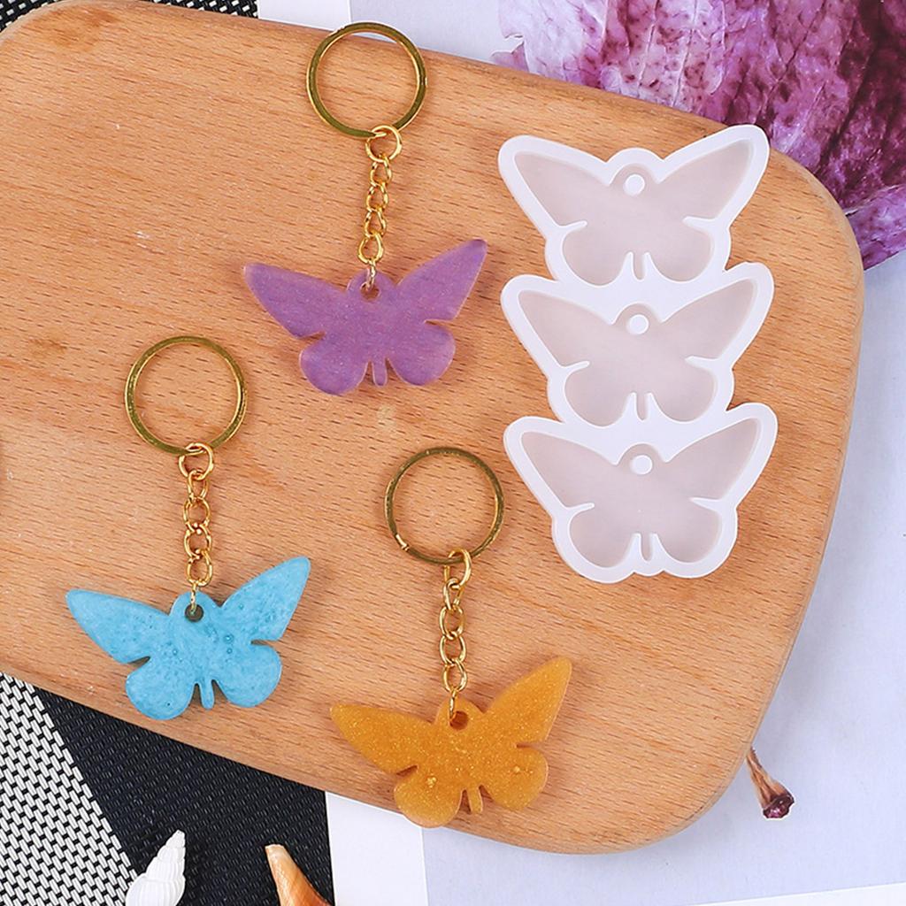 Форма для кулона-бабочки, брелок, силиконовая форма для подвески, украшение для серег, литье эпоксидной смолой, изготовление ювелирных изделий, DIY поделки