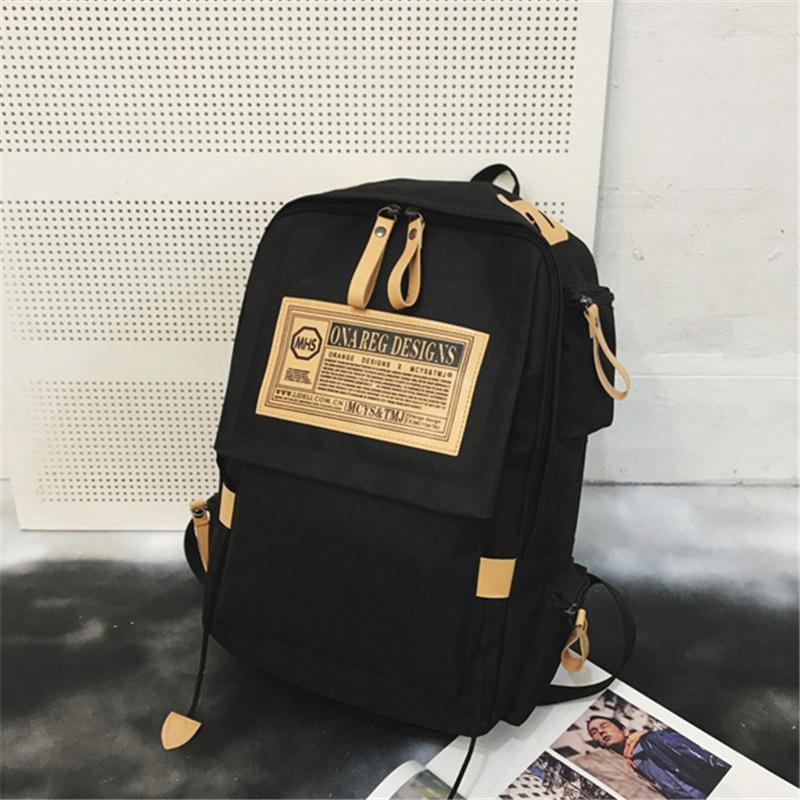 Рюкзак для средней школы, простой школьный рюкзак из хлопка и холста, прочная дорожная сумка для мальчиков и девочек