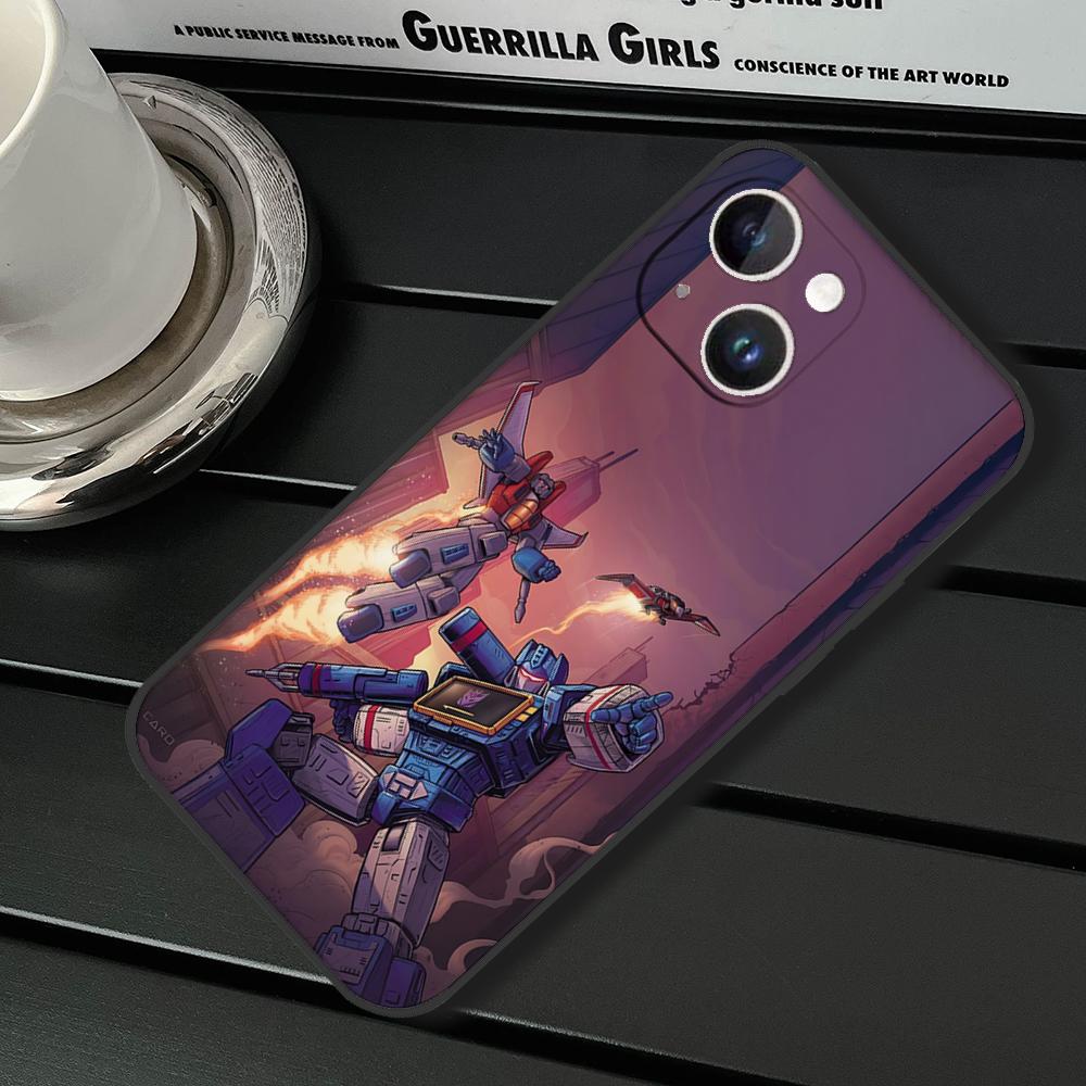 Чехол для телефона W-Transformersers для iPhone 16 15 11 13 14 Pro Max 7 8 Plus X Xr Xs Max 12mini Черный защитный корпус