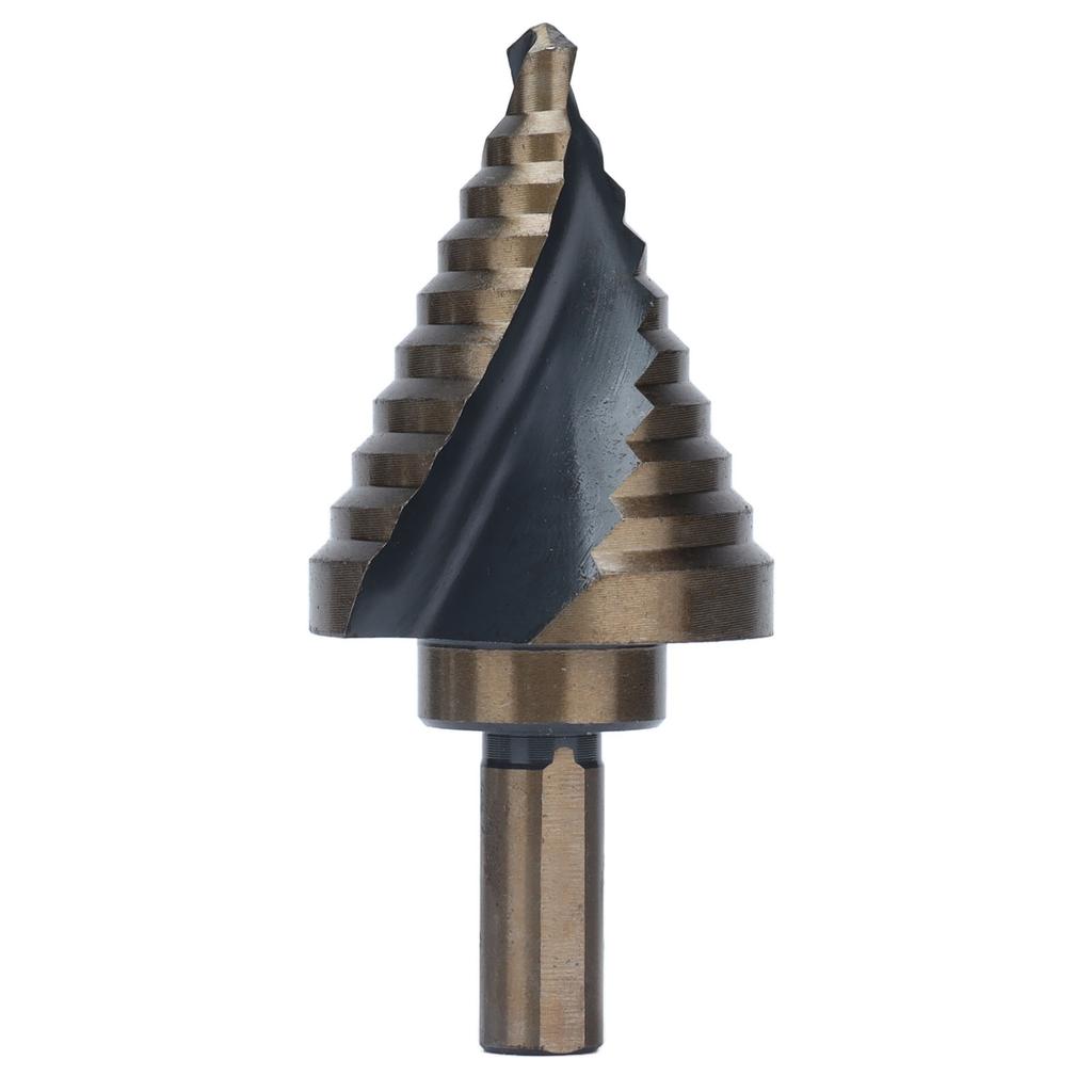 Spiral Step Drill Bit 10 Size Dark Yellow High Speed Steel Grooved Stepped Drills Bits