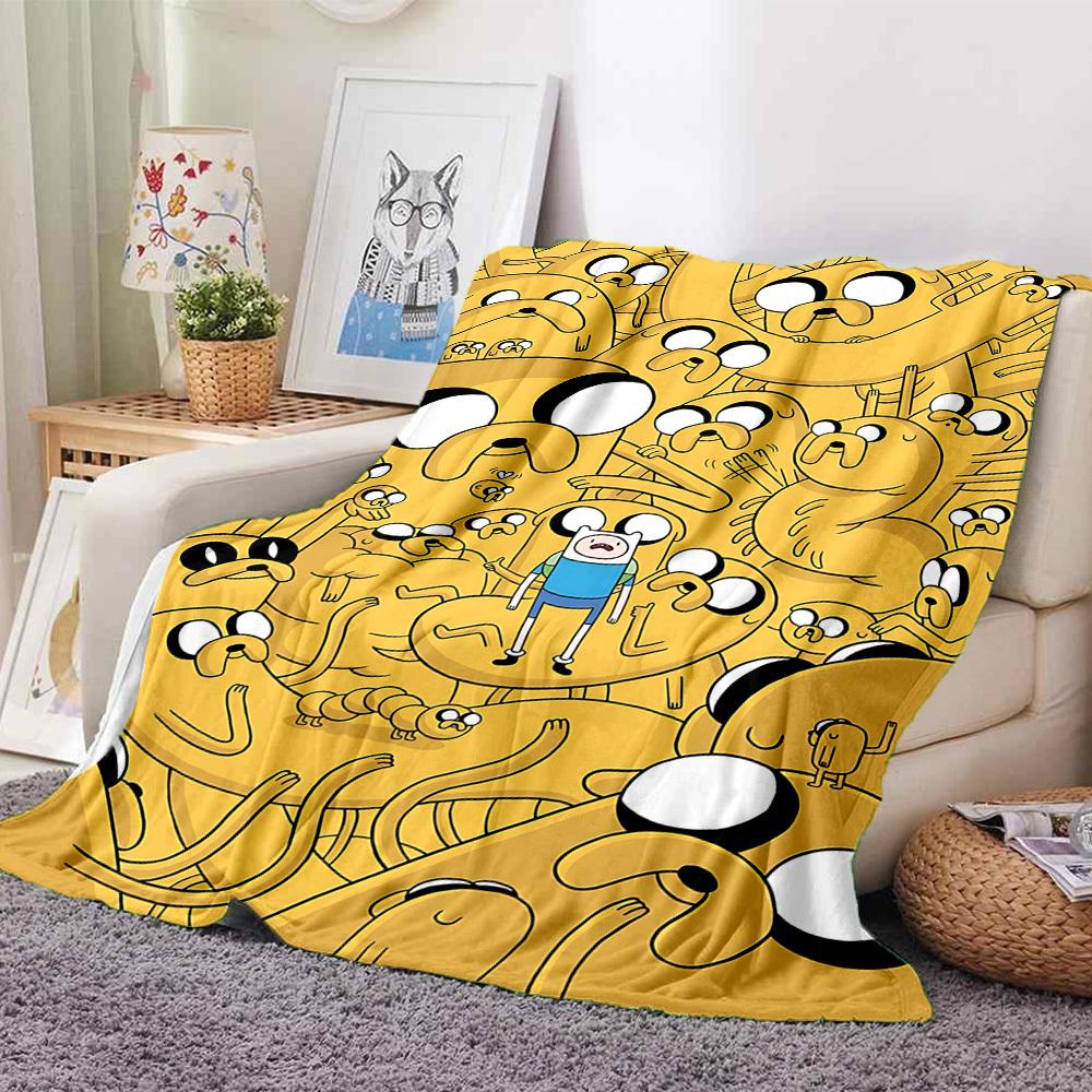 1pc Adventure Time Jake Soft Skin-Friendly Flannel with Digital Printing, Various Sizes Available for Family, Friends, Birthday087