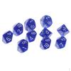 10-гранные кубики D10 для настольных карточных игр, аксессуар, набор для DIY из 10 штук