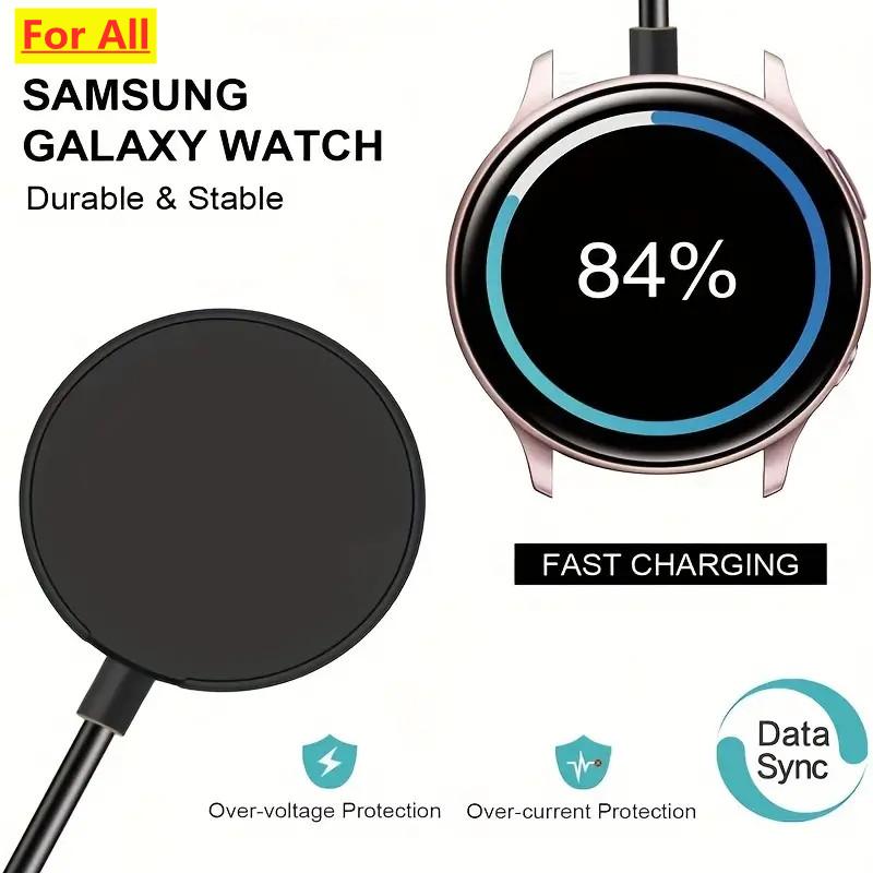 Магнитное быстрое зарядное устройство для Samsung Galaxy Watch 6 5 Pro Быстрая зарядка USB C для Samsung Watch 5 4 3 2 1 Универсальная зарядка