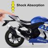 1:Модель мотоцикла SUZUKI GSX R1000R Масштаб 1:12 Игрушка Металлический корпус Резиновые шины Модели двигателей Свободный ход Амортизация Подарки для детей