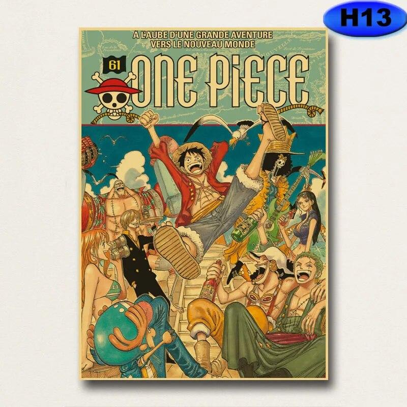 Классический аниме-постер, стикер на стену, ретро-плакаты на крафт-бумаге и принты, аниме-декор, украшение для гостиной, бара, кафе, постер