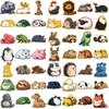 50 Colored Edge Fat Animal Graffiti Stickers Decorate Guitar Notebook Suitcase DIY Waterproof Stickers