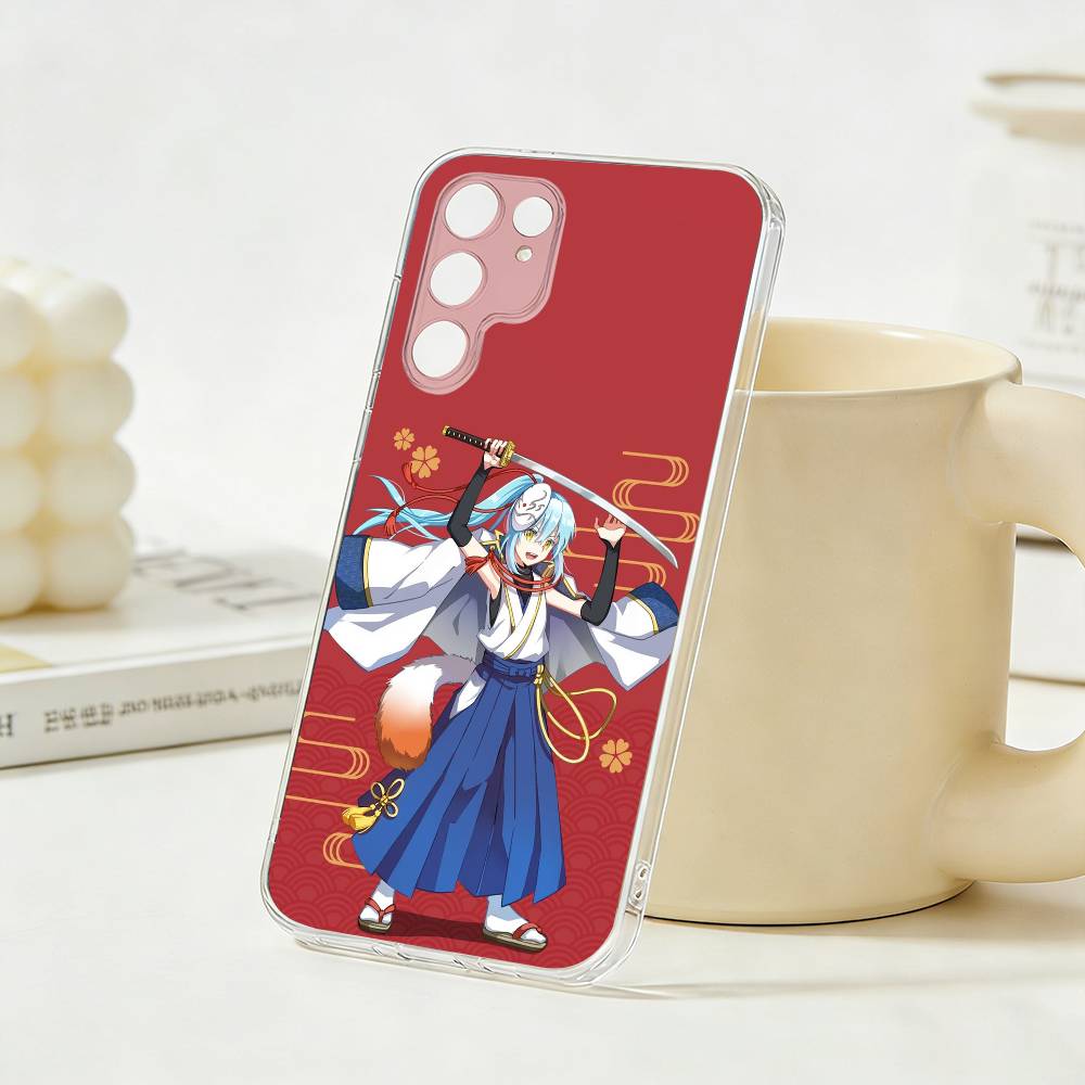Чехол для телефона с изображением Слайма Римуру Темпеста из аниме Для Samsung S26, S25,S24,S21,S22,S23,S30,Ultra,Plus,5G, Прозрачный чехол
