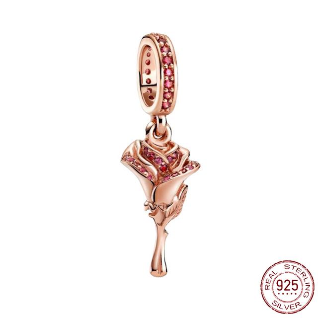 S925 Стерлингового Серебра Аист и Мерцающие Звезды Мотаться Шарм Подходит Оригинальный Модный Браслет S925 Женские Ювелирные Изделия Подарок