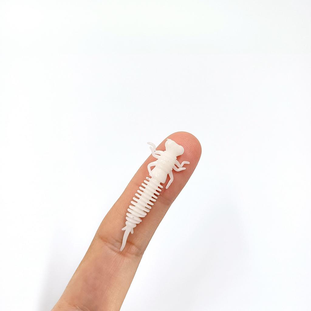 DUODUOYU 10 шт. Мини-мягкие рыболовные приманки из ТПЭ 0,4 г/40 мм Искусственные силиконовые приманки для джиггинга окуня Бионическая приманка Личинка стрекозы Снасти