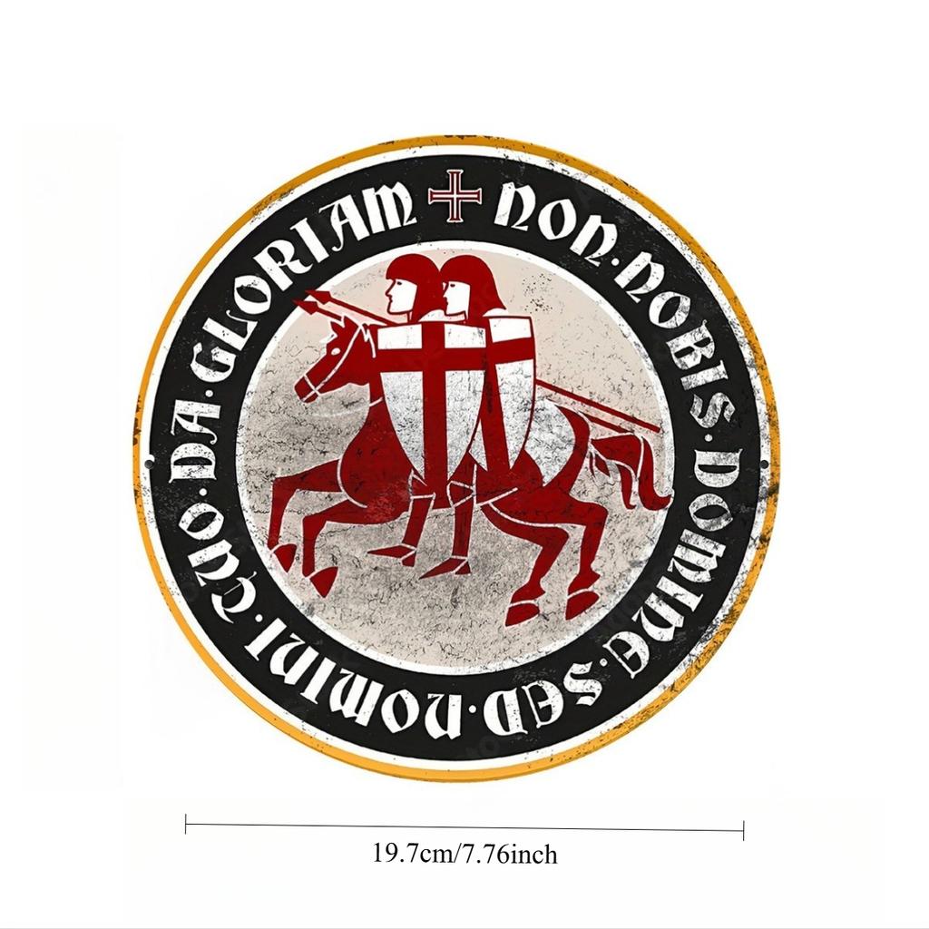 2D плоский, круглый металлический знак, винтажный тамплиер, алюминиевое настенное искусство, декор для помещений и улицы, для дома, гаража, сада, прочный