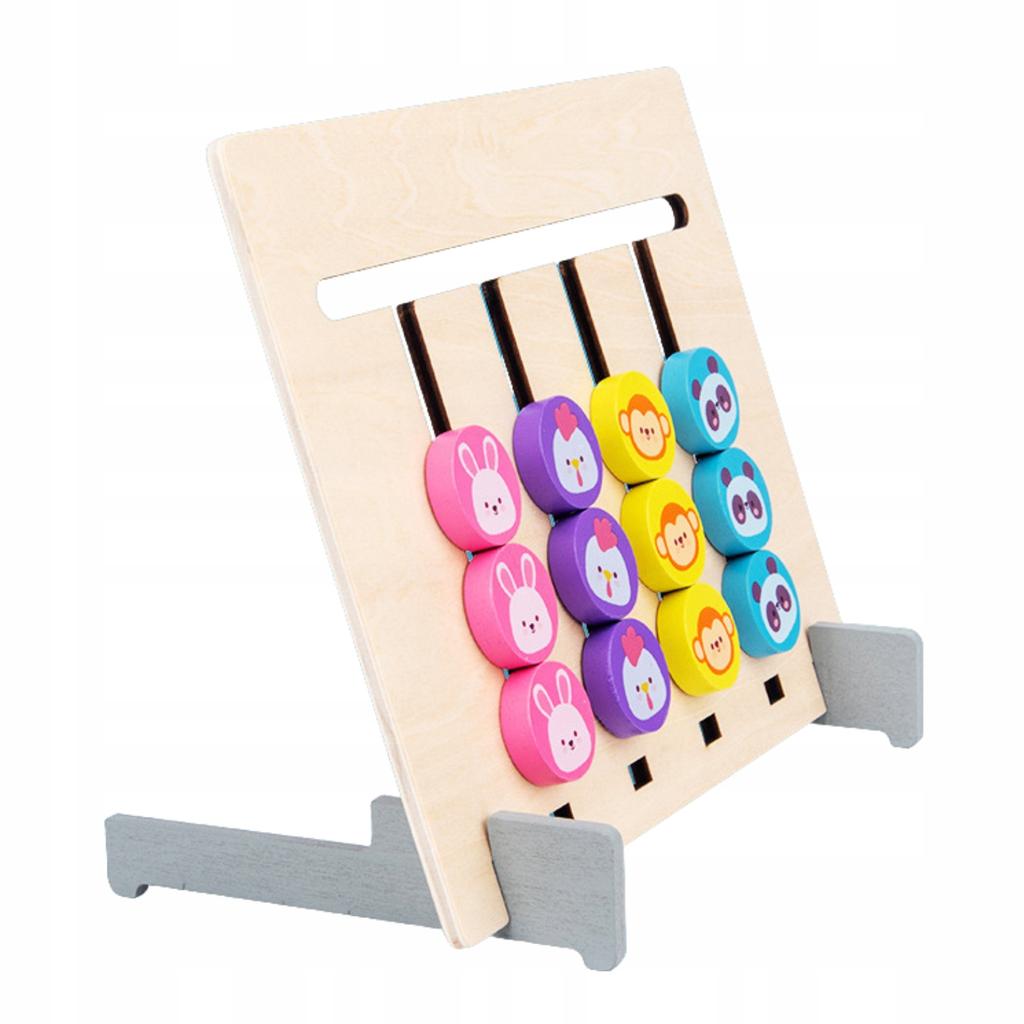 Educational Game Montessori Set Animal Blocks Color Matching