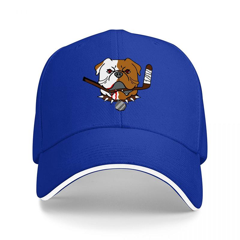 Bulldog Baseball Hat with Bat and Ball Design Black Adjustable Cap for Sports Fans and Dog Lovers Casual Streetwear Accessory