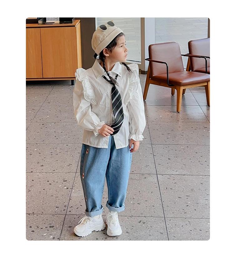 2024 Girls' Breathable White Dad Sneakers – Trendy Spring & Autumn Fashion Sports Shoes