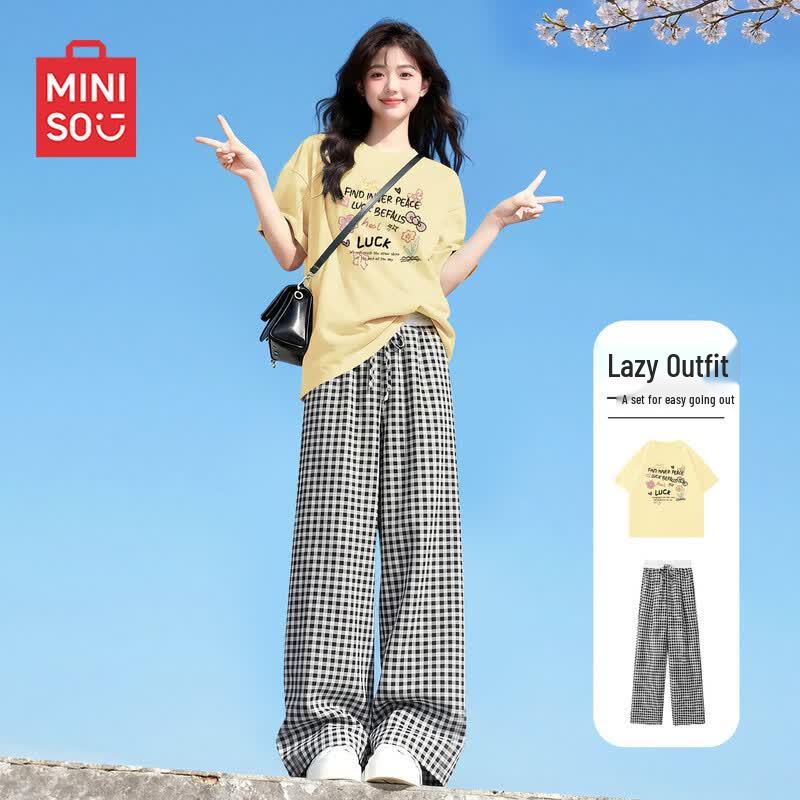 MINISO Women's Casual Summer Two-Piece Set